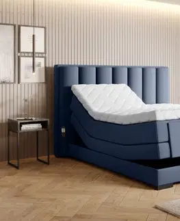 Boxspring Elektrická polohovacia boxspringová posteľ VERONA Eltap Gojo 40 - modrá