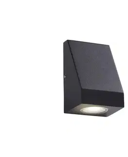 Svietidlá Searchlight Searchlight 2041-1BK - LED Vonkajšie nástenné svietidlo DOOR LED/7W/230V IP44 