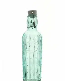 Shakery Kinekus Fľaša sklenená 500ml, s patentným uzáverom, okrúhla, mix dizajnov