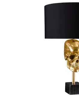 Stolné lampy LuxD 26679 Dizajnová stolová lampa Madigan 56 cm čierno-zlatá