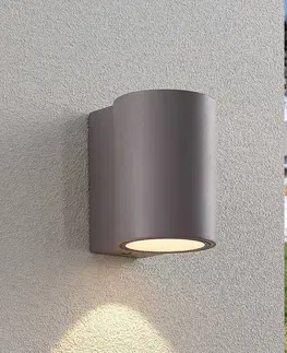 Vonkajšie nástenné svietidlá Lindby Vonkajšie nástenné LED svietidlo Katalia betón 1pl