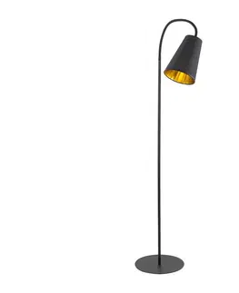 Lampy  Stojacia lampa WIRE 1xE27/15W/230V čierna/zlatá 