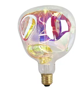 Ziarovky E27 stmievateľná LED lampa G125 rainbow 4W 200 lm 1800K