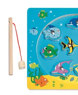 Náučné hračky WOODY - Kruh Rybolov - magnetická hra