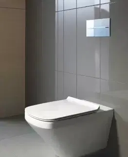 Záchody DURAVIT - DuraStyle Závesné WC s doskou SoftClose, Rimless, s WonderGliss, alpská biela 45510900A11