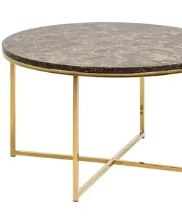 Konferenčné stolíky v podkrovnom štýle Konferenčný stolík Sigma hnedá mramor
