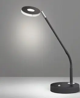 Stolové lampy na písací stôl FISCHER & HONSEL Stolná LED lampa Dent stmievateľná CCT 6 W, čierna