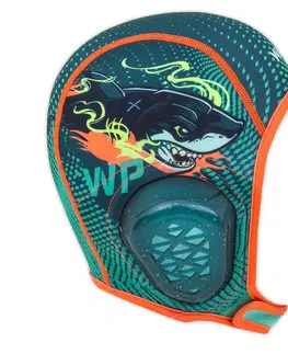 vodné športy Detská čiapka na vodné pólo Easyplay Shark na suchý zips zelená