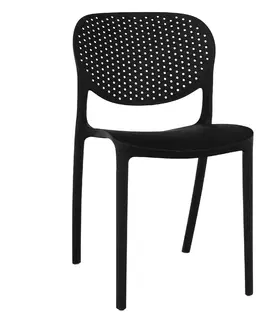 Jedálenské stoličky KONDELA Fedra New plastová jedálenská stolička čierna