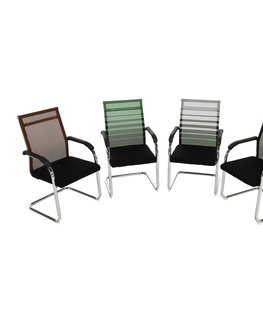 Konferenčné stoličky KONDELA Esin konferenčná stolička hnedá / čierna