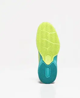 tenis Detská obuv PS500 na padel šnurovacia modro-žltá