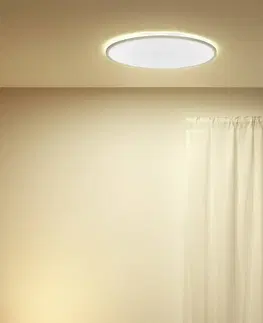 SmartHome stropné svietidlá WiZ WiZ SuperSlim stropné LED svetlo CCT Ø 55 cm biela