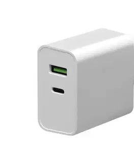 Predlžovacie káble  Nabíjací adaptér USB-C Power Delivery + USB-A 45W/230V biela 