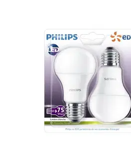 Žiarovky Philips SADA 2x LED Žiarovka Philips A60 E27/11W/230V 2700K 