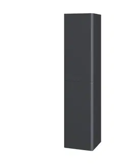 Kúpeľňový nábytok MEREO - Siena, kúpeľňová skrinka 155 cm vysoká, L/P, antracit mat CN434LP