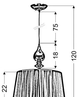 Osvetlenie Závesná lampa PRIMA Candellux Strieborná