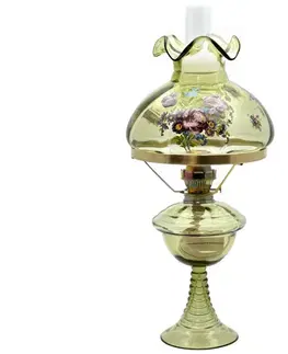 Lampy Floriánova huť Petrolejová lampa JASMÍNA 50 cm lesná zelená 