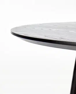 Jedálenské stoly HALMAR Embos okrúhly jedálenský stôl čierna / zlatá
