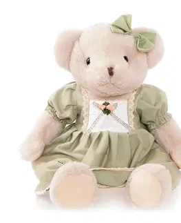 Plyšové hračky Plyšový medveď, smotanová/zelená, 65cm, MADEN GIRL TYP2