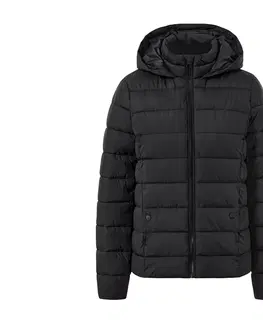 Coats & Jackets Prešívaná bunda s kapucňou, čierna