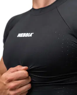 Pánske tričká Pánske kompresné tričko Nebbia PERFORMANCE 339 Black - M