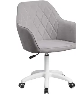 Kancelárske stoličky KONDELA Santy kancelárske kreslo sivá / biela