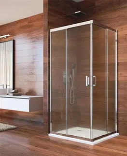 Sprchovacie kúty MEREO - Sprchovací kút, LIMA, obdĺžnik, 110x100 cm, chróm  ALU, sklo Point CK83432K