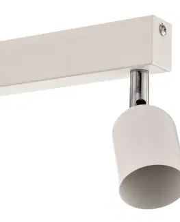 Bodové svetlá TK Lighting Stropný reflektor Top, štvorplameňový, podlhovastý, biely