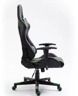 Kancelárske stoličky Dizajnové kancelárske kreslo BIT33, čierna / zelená