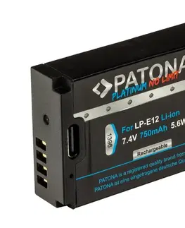 Predlžovacie káble PATONA PATONA - Aku Canon LP-E12 750mAh Li-Ion Platinum USB-C nabíjanie 