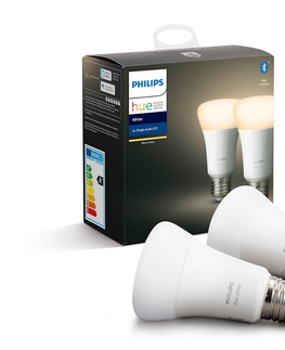 Žiarovky Philips SADA 2x LED Stmievateľná žiarovka Philips Hue WHITE E27/9W/230V 2700K 