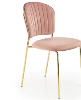 Čalúnené stoličky Stolička W158 ružová