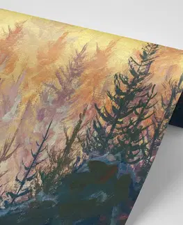 Samolepiace tapety Samolepiaca tapeta umelecká lesná maľba