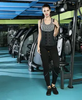 Zdravotné bandáže a ortézy Fitness korzet s ramienkami inSPORTline Corsup čierna - M