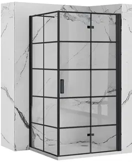 Sprchovacie kúty REA/S - Sprchovací kút MOLIER 100x80 - čierny KPL-K0963