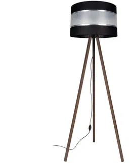 Lampy  Stojacia lampa CORAL 1xE27/60W/230V hnedá/čierna/chróm 