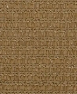 Stínící textilie Tieniaca plachta obdĺžniková HDPE 2 x 3,5 m Dekorhome Hnedá