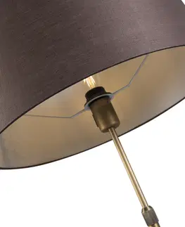 Stojace lampy Stojacia lampa bronzová s hnedým tienidlom nastaviteľná 45 cm - Parte