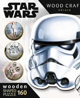 Hračky puzzle TREFL -  Drevené puzzle 160 dielikov - Stormtrooperova helma
