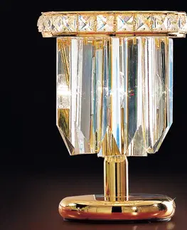 Stolové lampy Patrizia Volpato Stolná lampa Cristalli 24-karátov v zlate