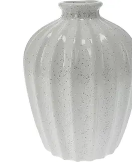 Vázy keramické Porcelánová váza Sevila, 14,5 x 20 cm, biela