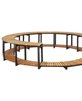 Doplnky k nafukovacím vírivkám DEOKORK Set nábytku k mobilnej vírivke kruhovej (masívne tropické drevo z akácie)