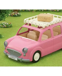 Drevené hračky Sylvanian family 5535 Rodinné auto ružové Van