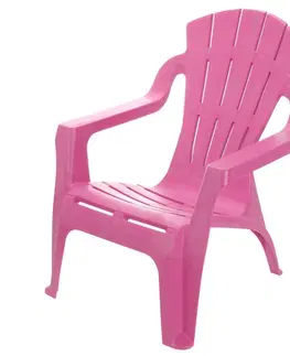 Dekorácie do detských izieb Detská plastová stolička Riga ružová, 33 x 44 x 37 cm