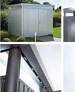 HIGHLINE Biohort Záhradný domček BIOHORT Highline H1 duo 275 × 155 cm (tmavo šedá metalíza)