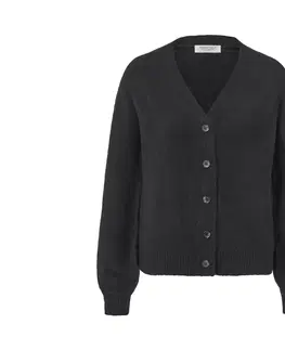 Coats & Jackets Pletený kardigán s vlnou, čierny