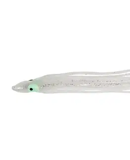 rybolov Umelá nástraha chobotnička 6 cm biela s flitrami 5 ks na morský rybolov