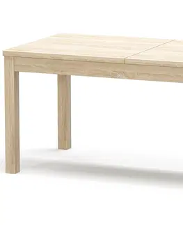 Jedálenské stoly NABBI Bofin 160/200 rozkladací jedálenský stôl dub sonoma