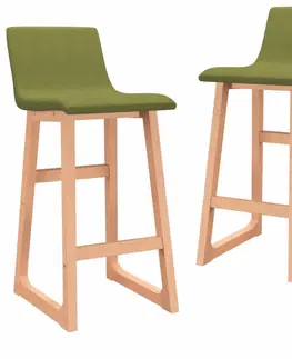 Barové stoličky Barové stoličky 2 ks látka / buk Dekorhome Zelená