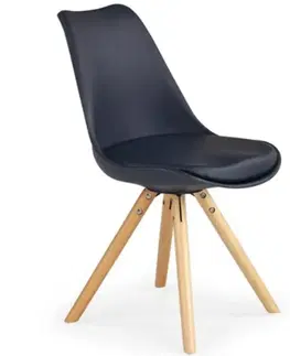 Čalúnené stoličky Stolička W147 čierna